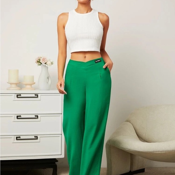 SHEIN  Vibrant Green Pants - Picture 1 of 8